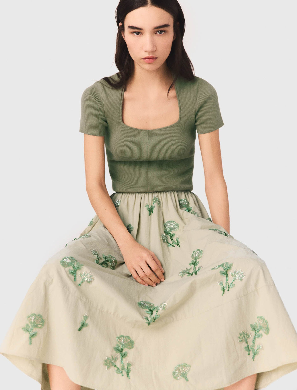 Beaded technical skirt | Maje