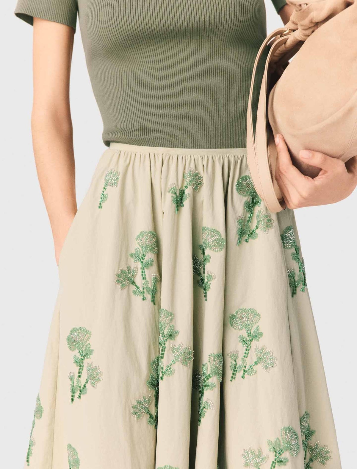 Beaded technical skirt | Maje