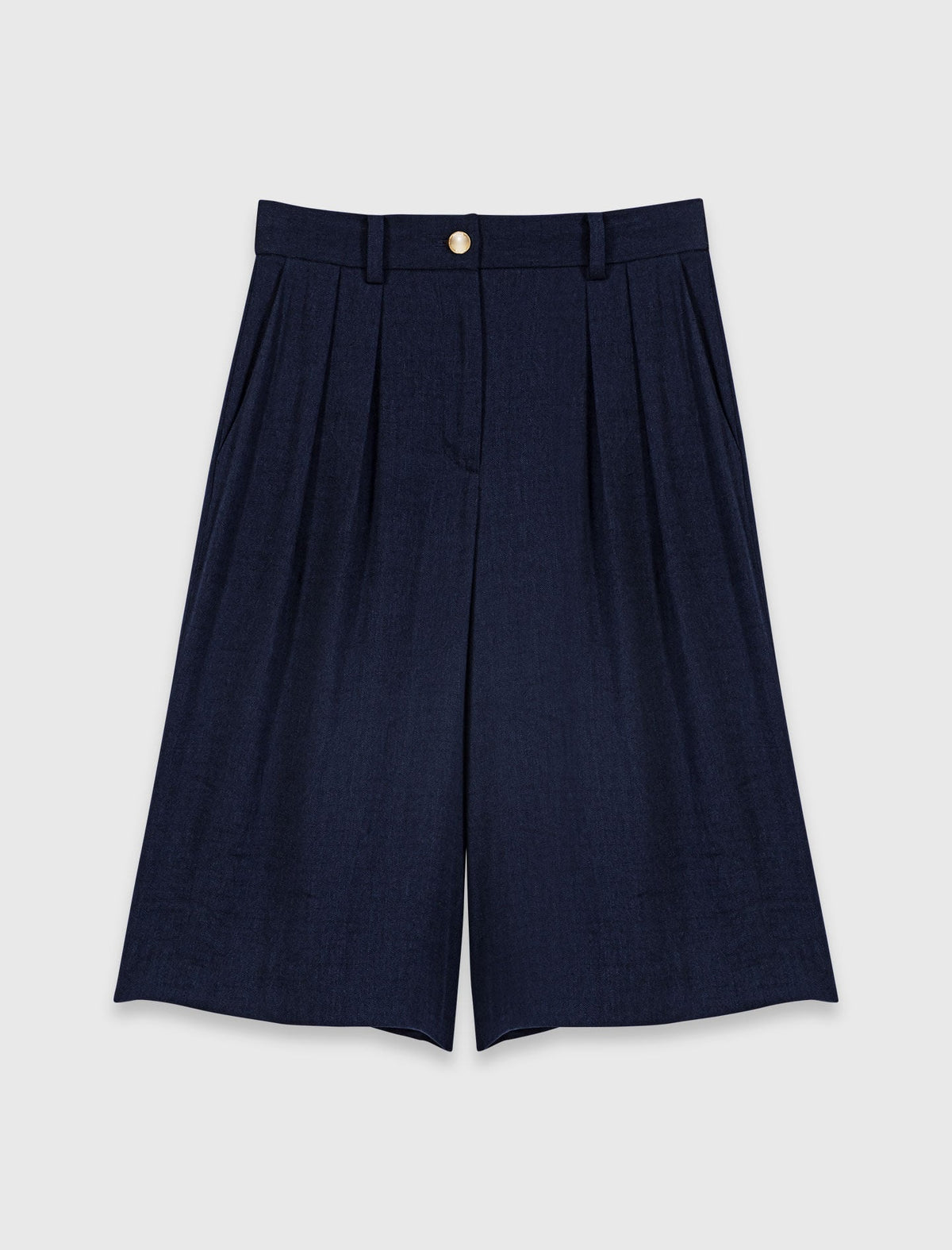 Linen-blend Bermuda shorts | Maje