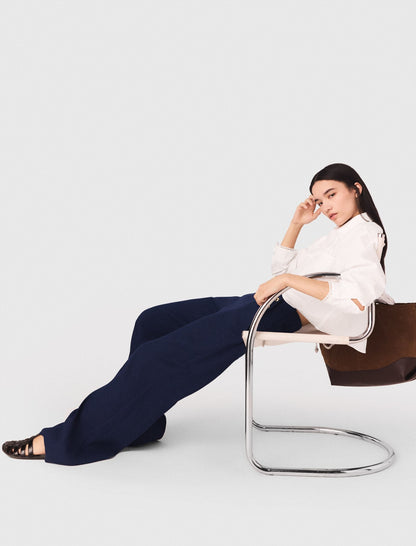Linen-blend sailor trousers | Maje