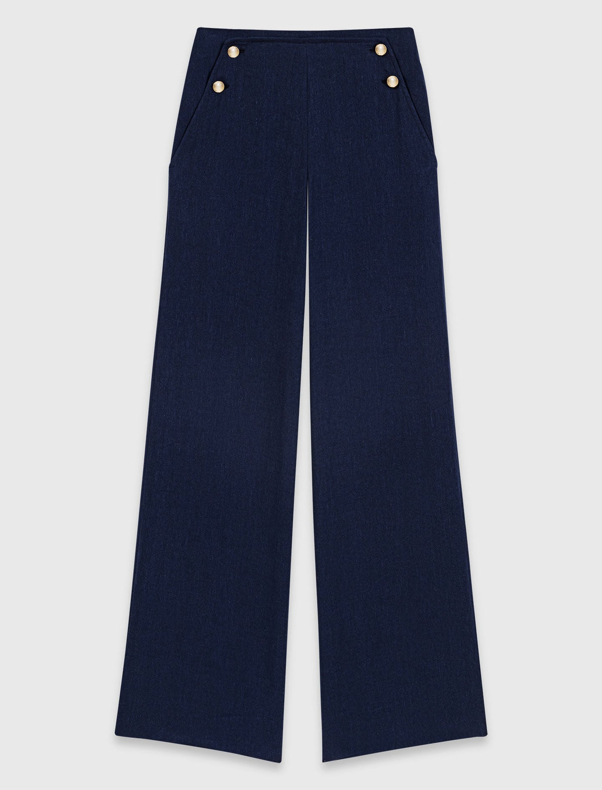 Linen-blend sailor trousers | Maje