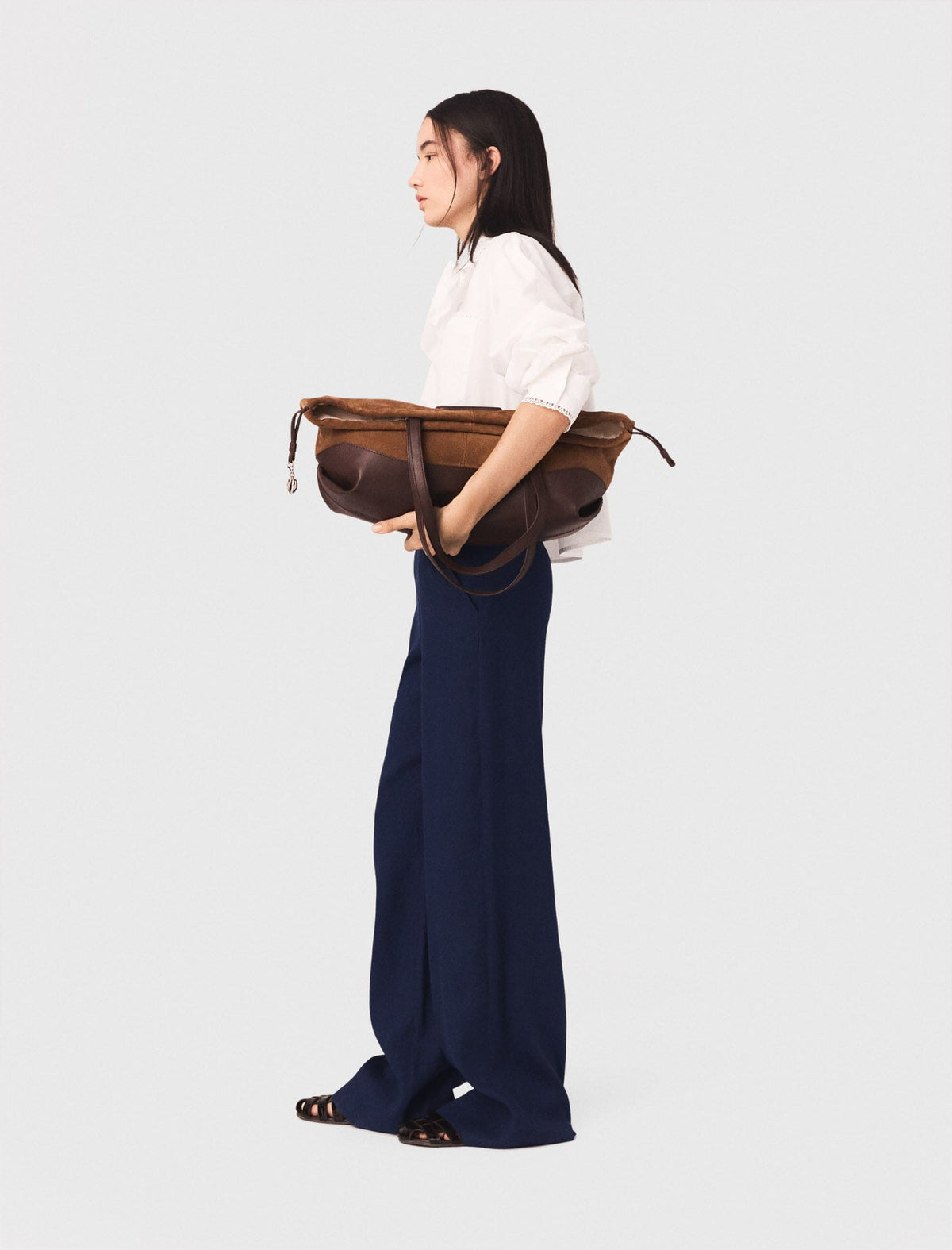 Linen-blend sailor trousers | Maje