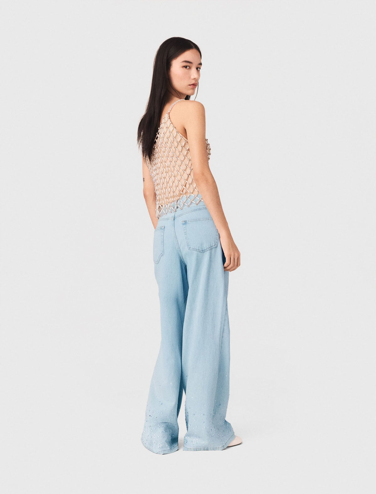 Beaded top with lining | Maje