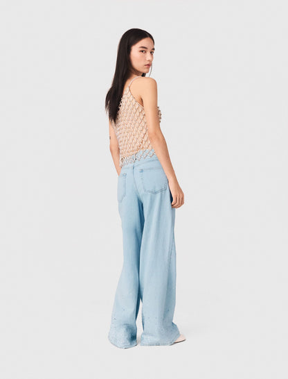 Beaded top with lining | Maje