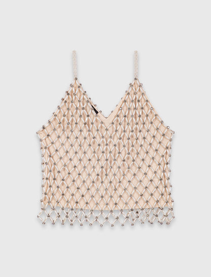 Beaded top with lining | Maje