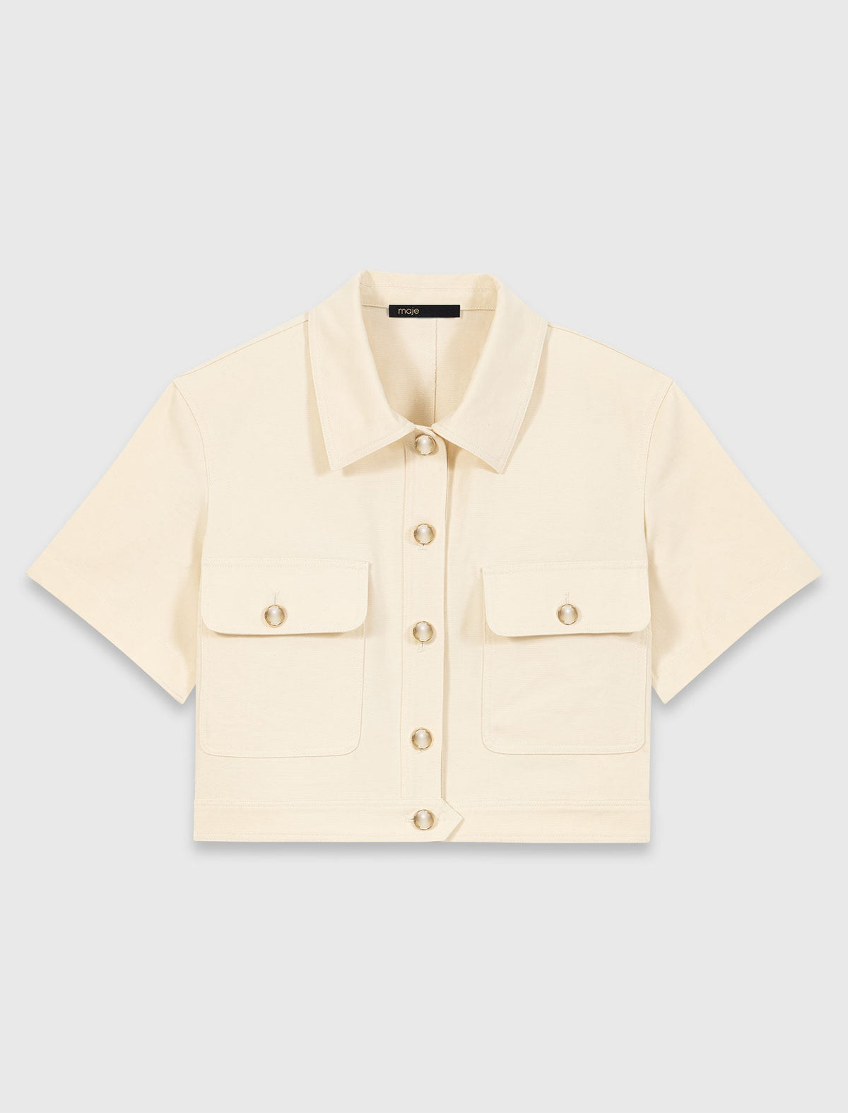 Short-sleeved cropped jacket | Maje