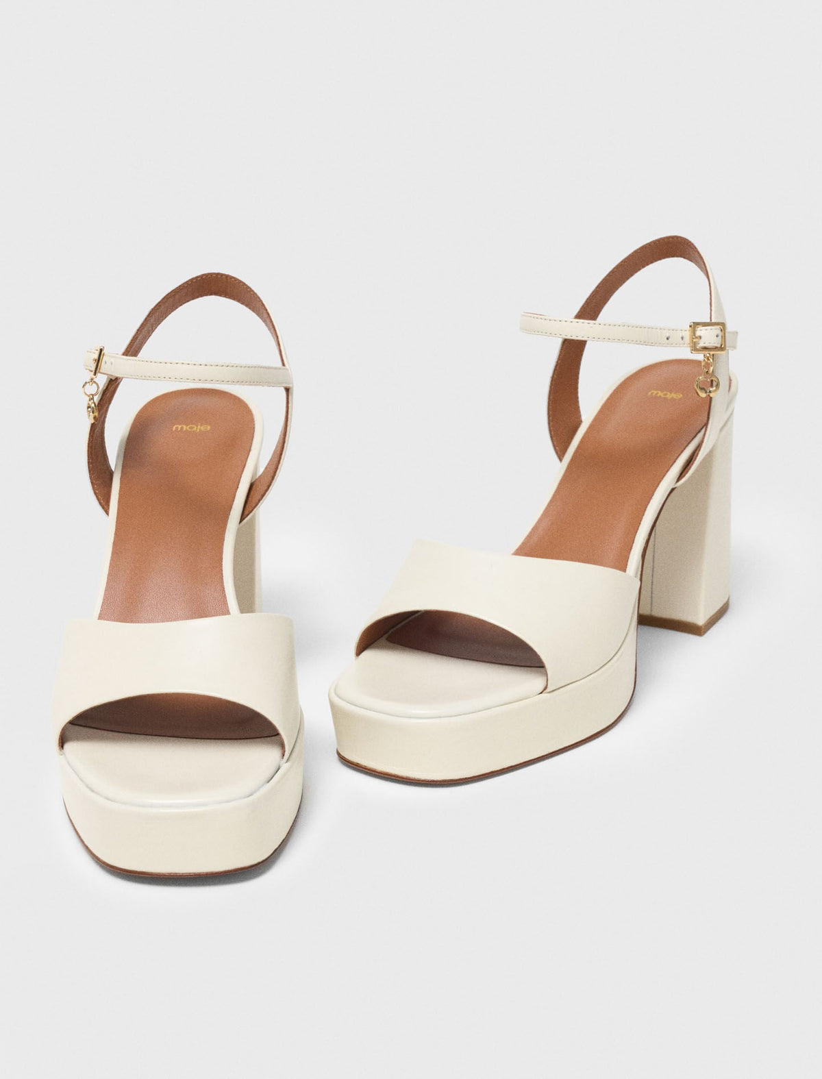 Leather platform sandals | Maje