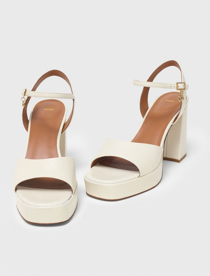 Leather platform sandals | Maje