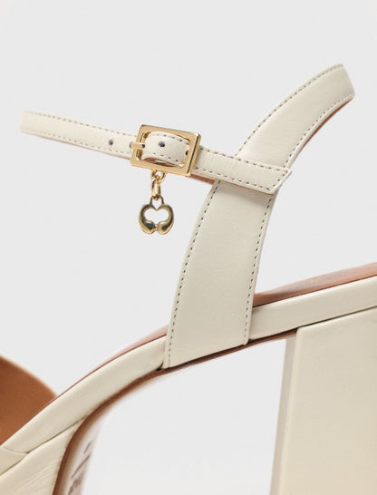 Leather platform sandals | Maje
