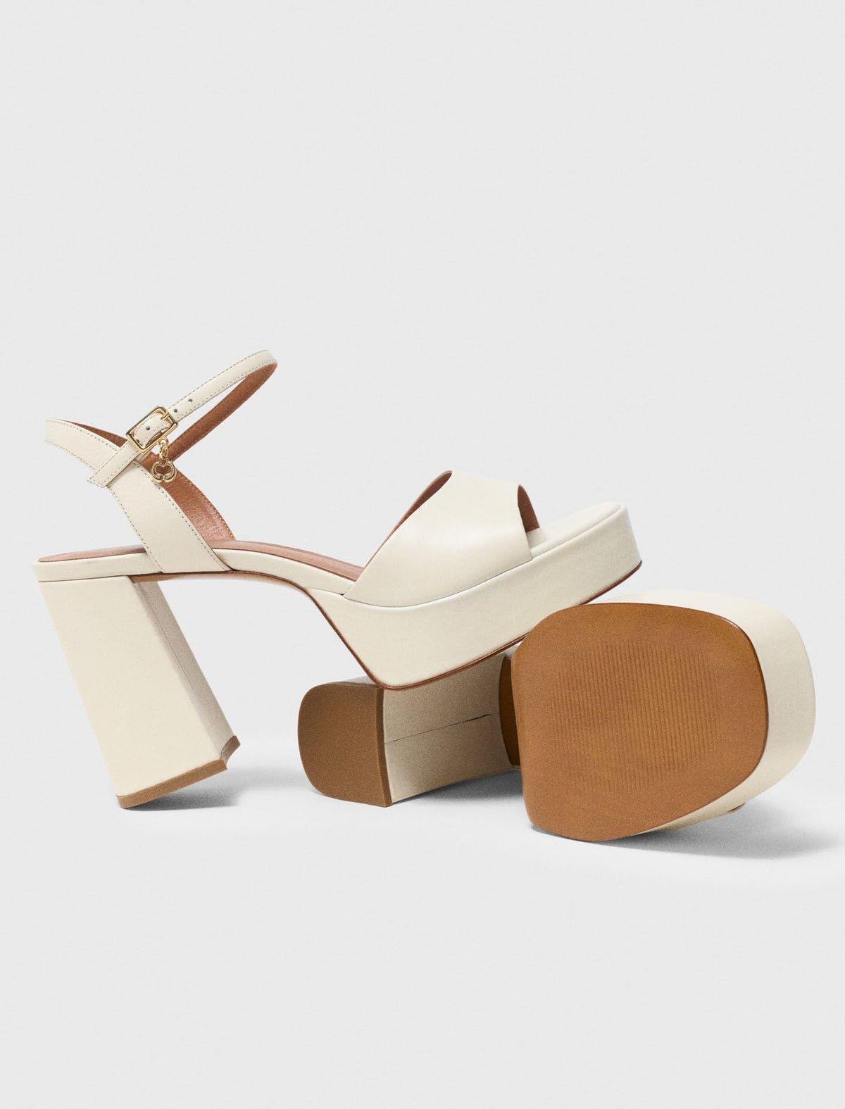 Leather platform sandals | Maje