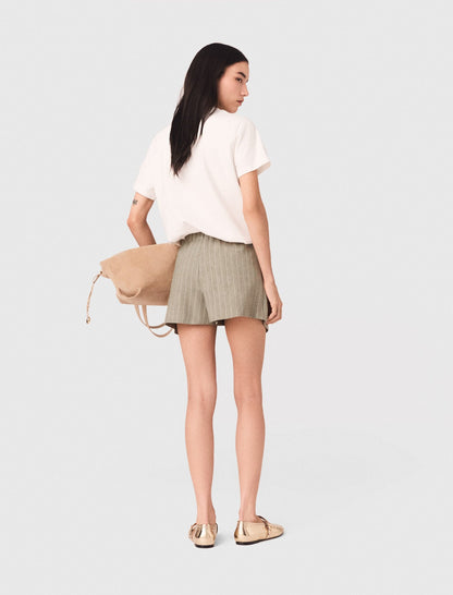 Layered linen blend shorts | Maje