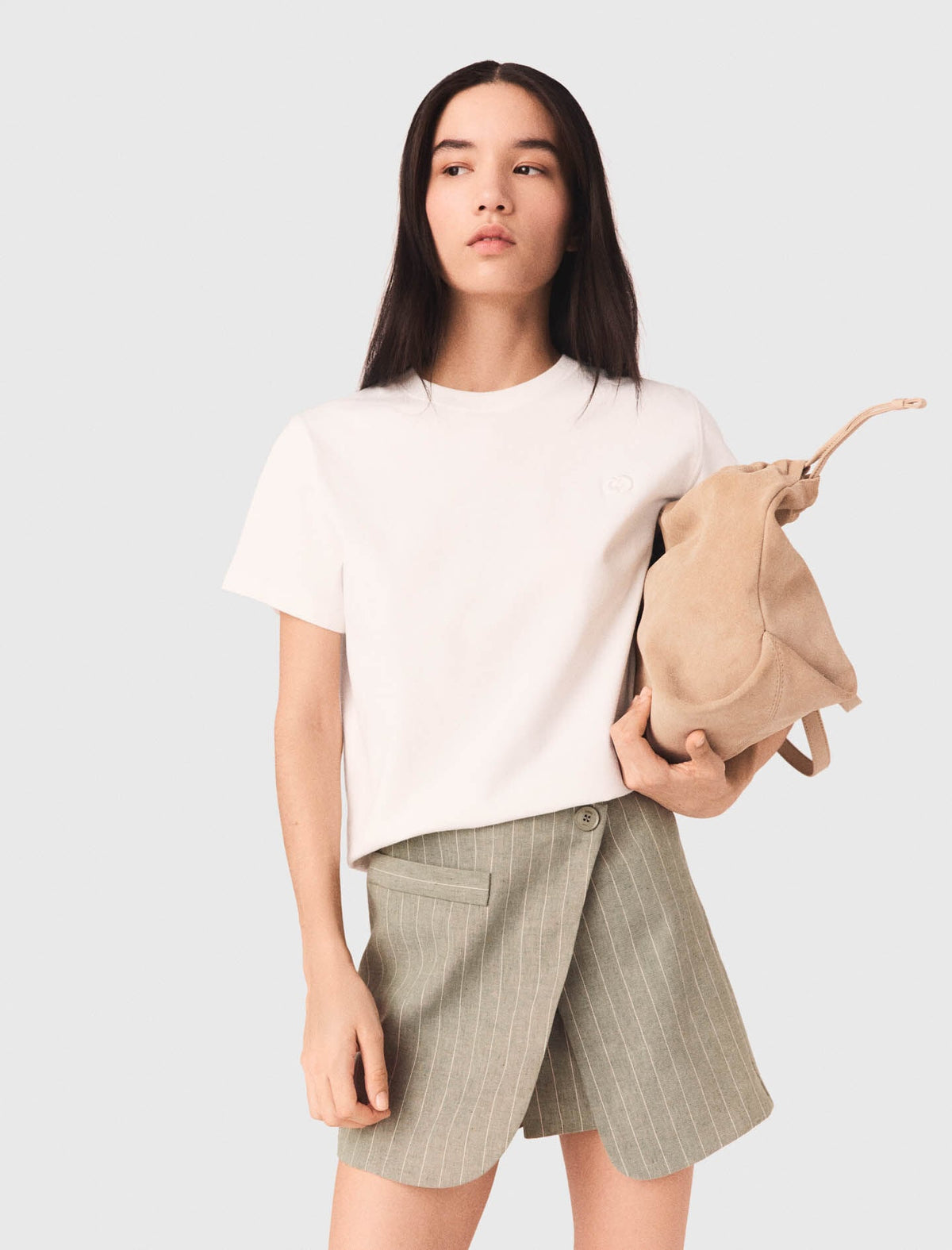 Layered linen blend shorts | Maje
