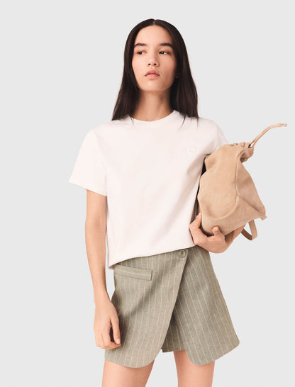 Layered linen blend shorts | Maje