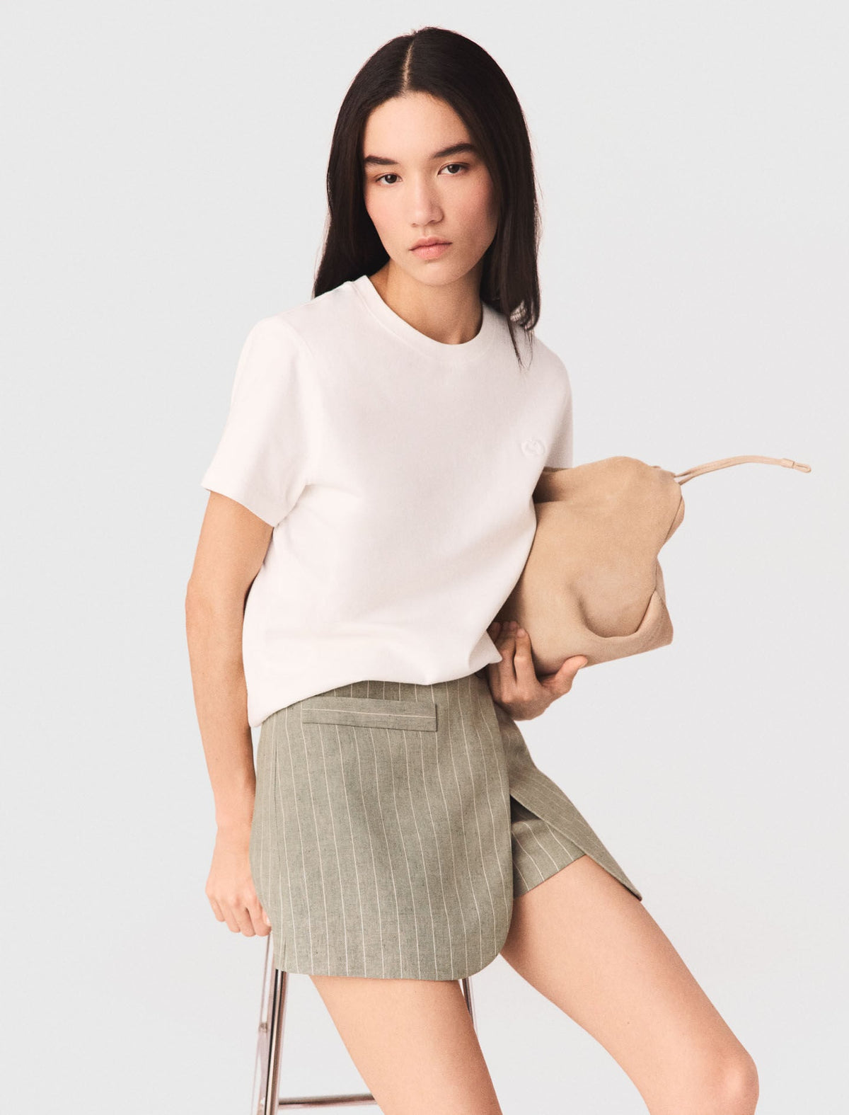 Layered linen blend shorts | Maje