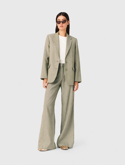 Linen-blend suit trousers | Maje