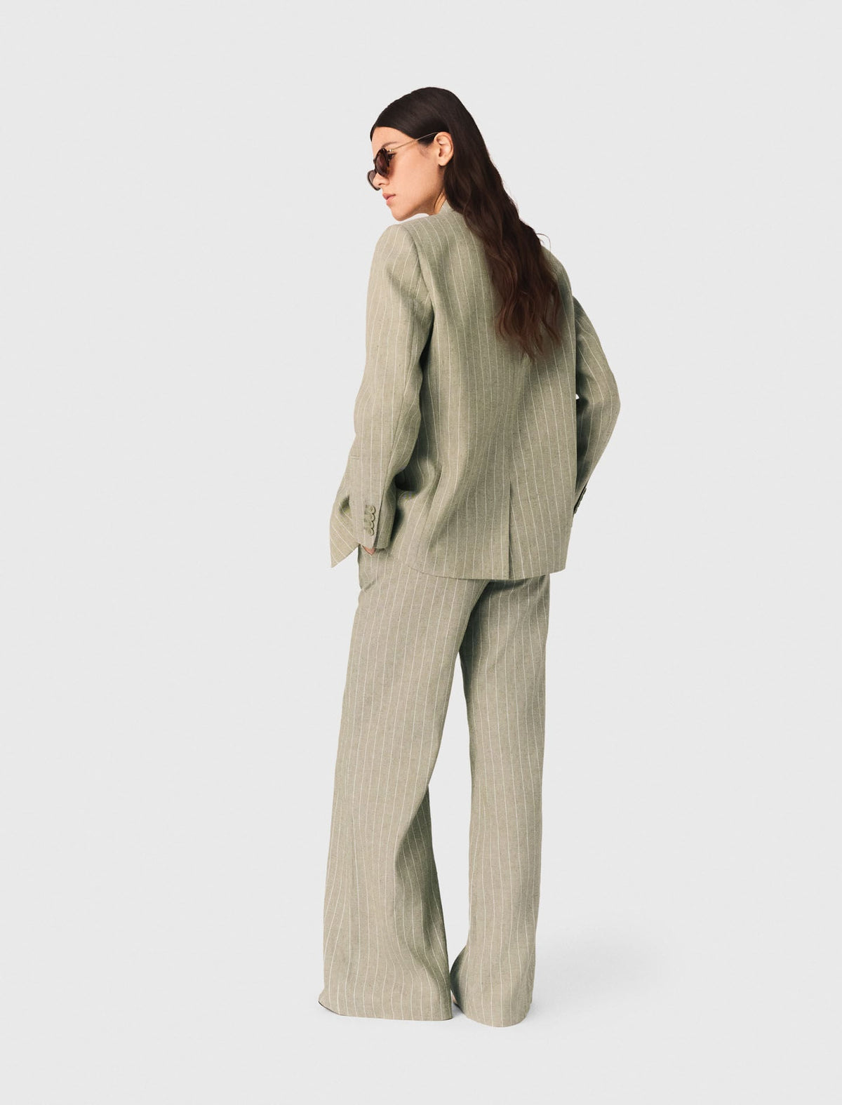 Linen-blend suit trousers | Maje