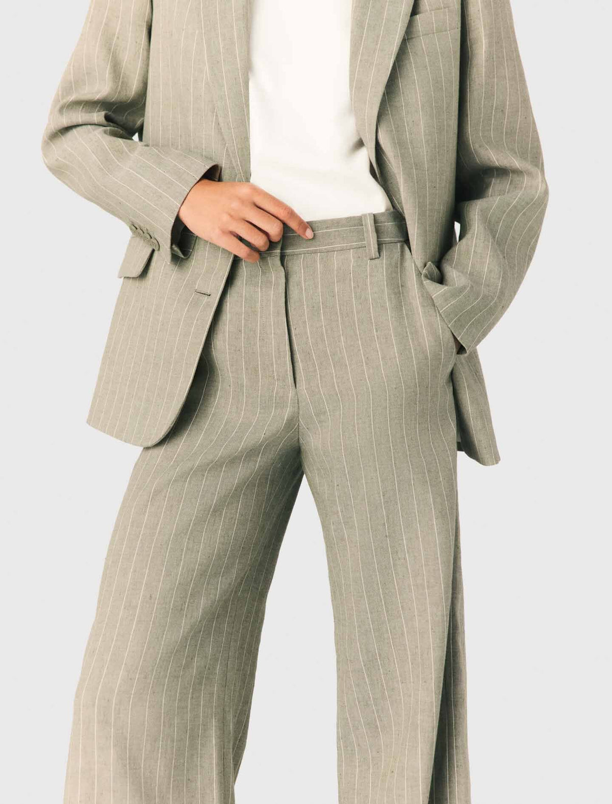 Linen-blend suit trousers | Maje