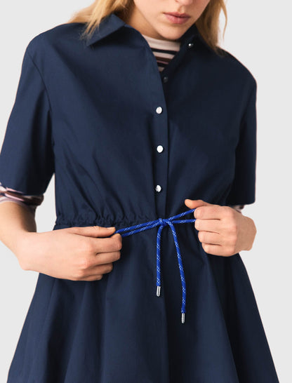 Short-sleeved cotton bubble dress | Maje