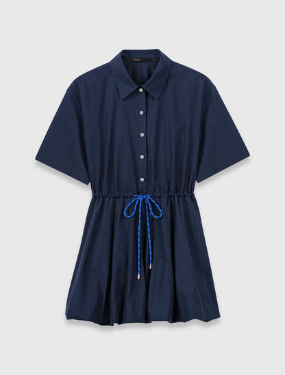 Short-sleeved cotton bubble dress | Maje