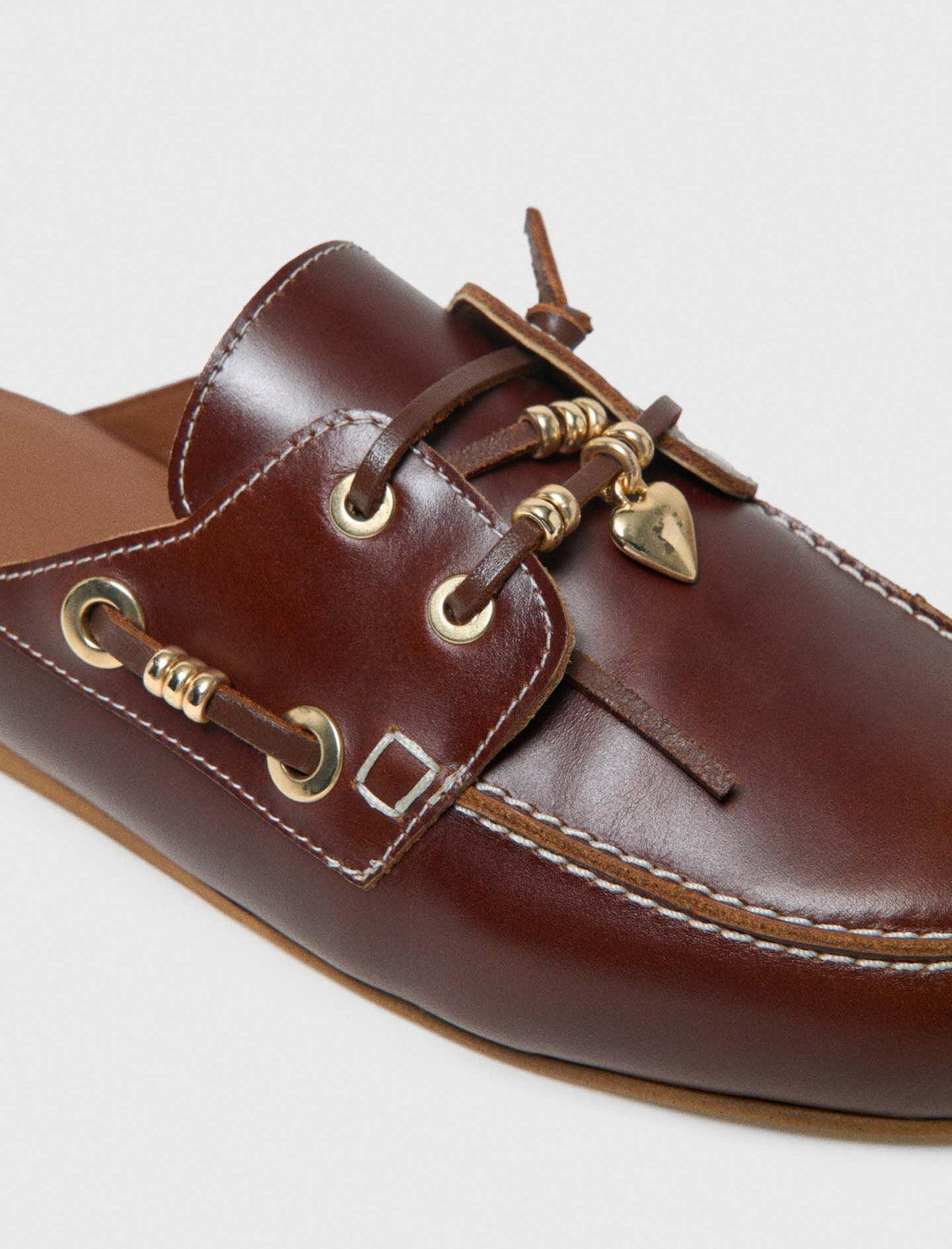 Leather boat mules | Maje