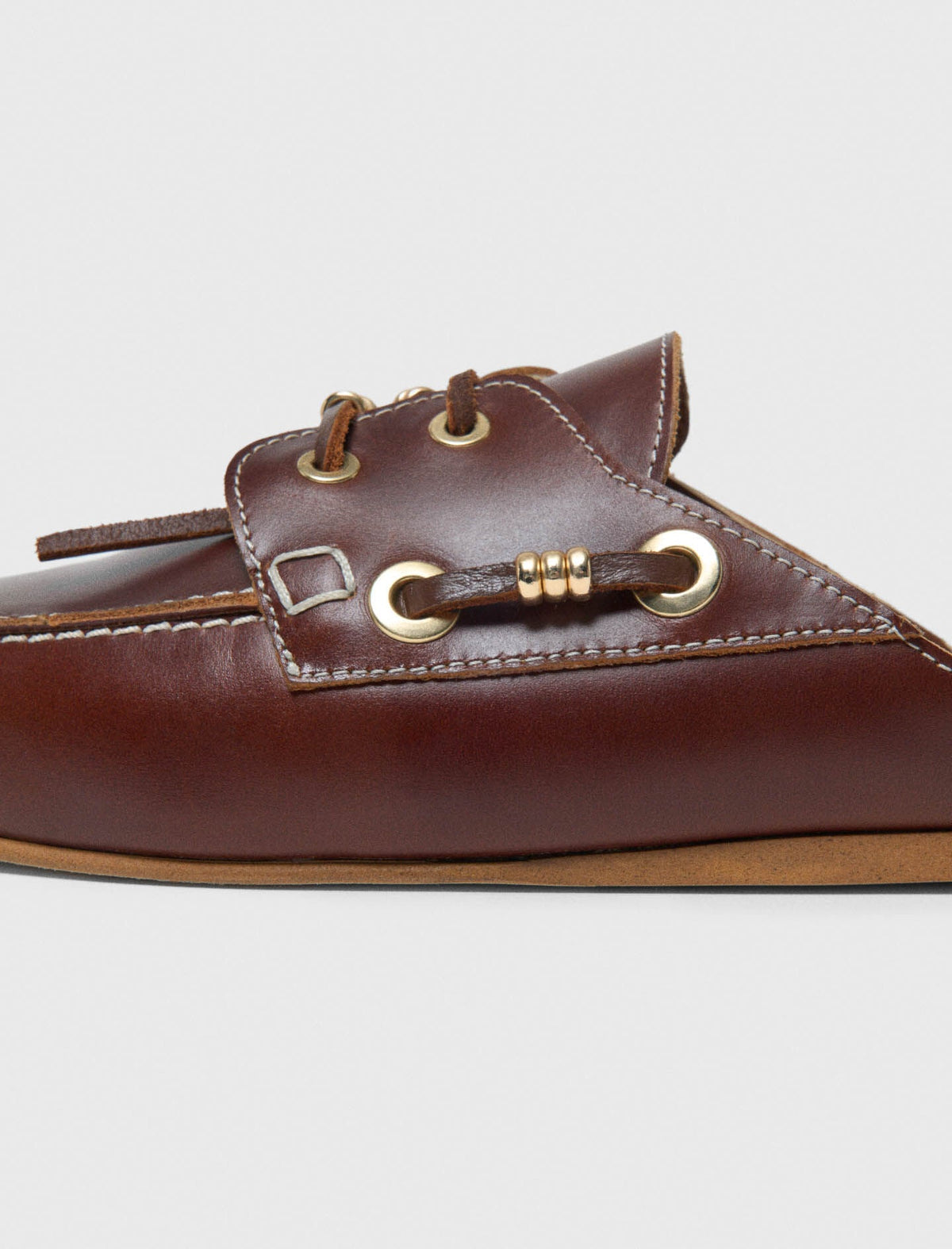 Leather boat mules | Maje