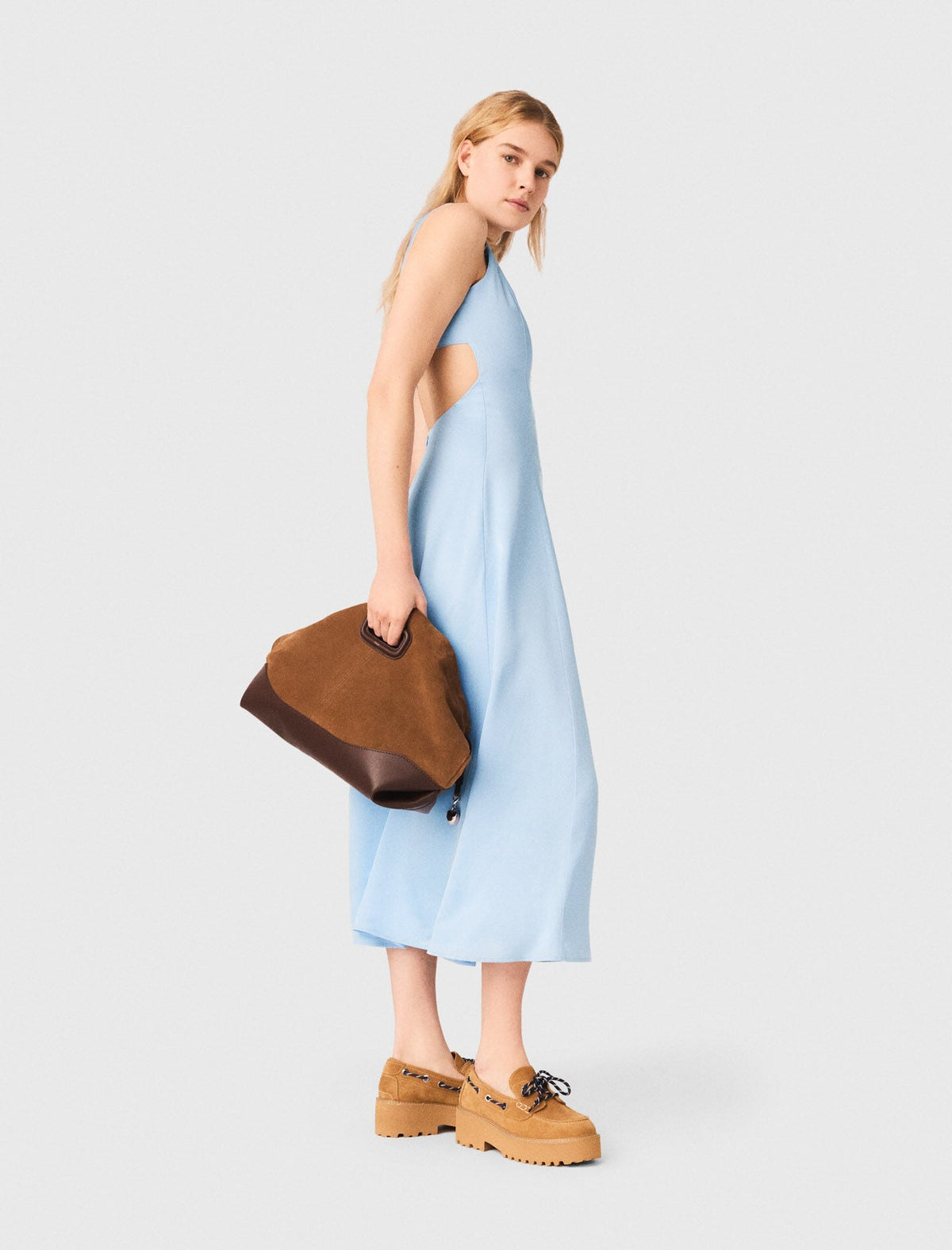 Open-back maxi dress | Maje