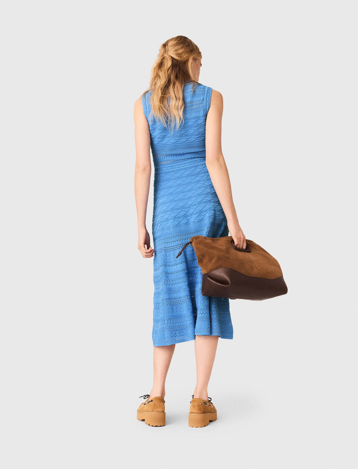 Pointelle knit maxi dress | Maje