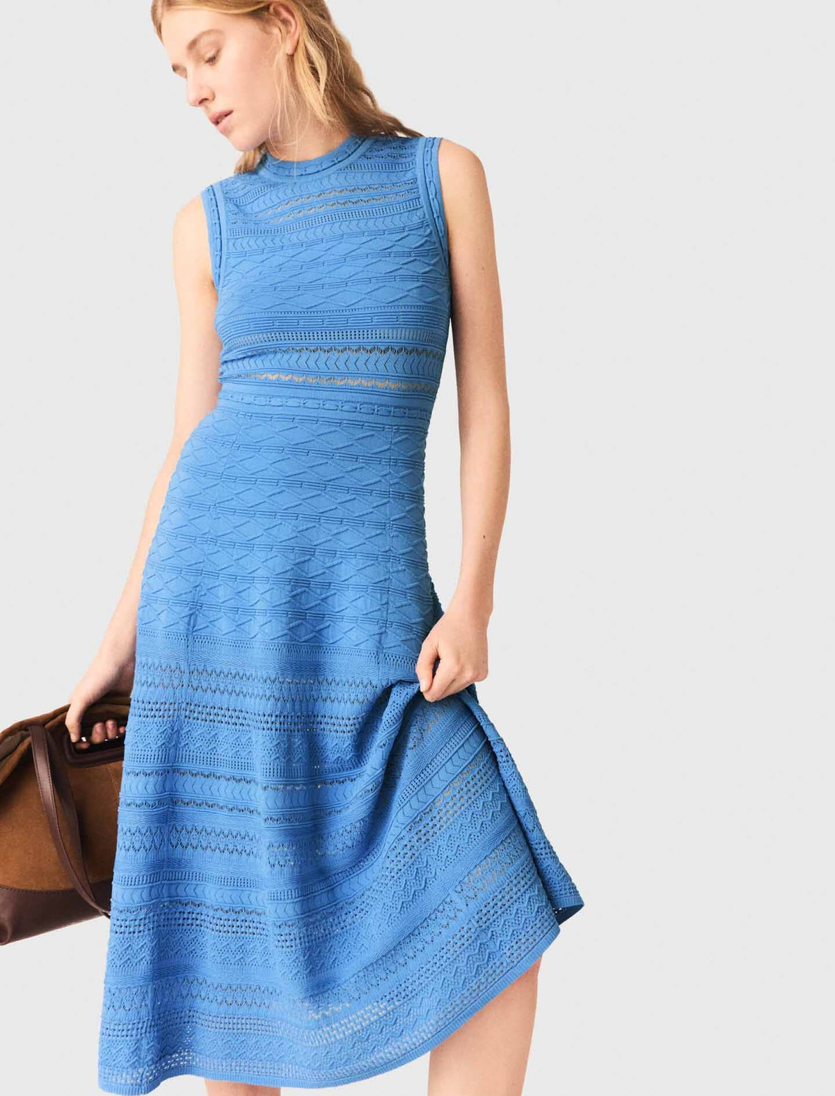 Pointelle knit maxi dress | Maje