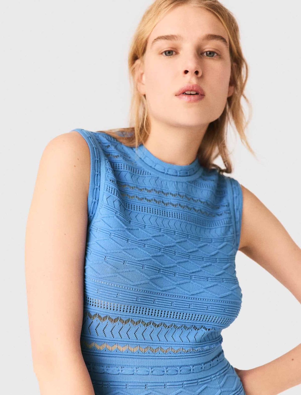Pointelle knit maxi dress | Maje