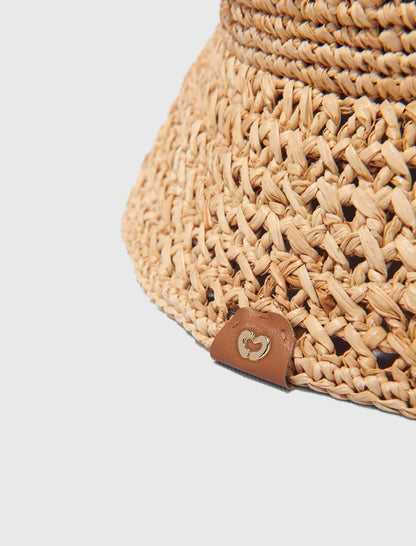 Crochet raffia bucket hat | Maje