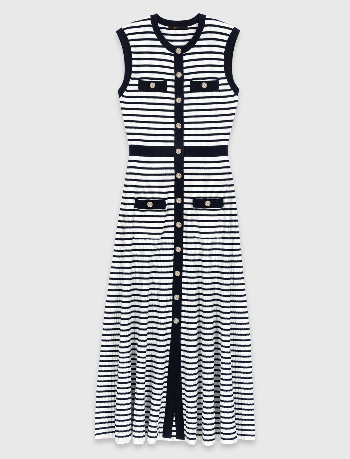 Striped knit maxi dress | Maje