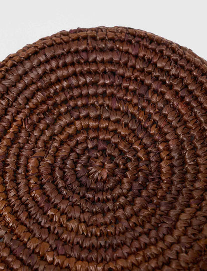 Colourful natural raffia bucket hat | Maje