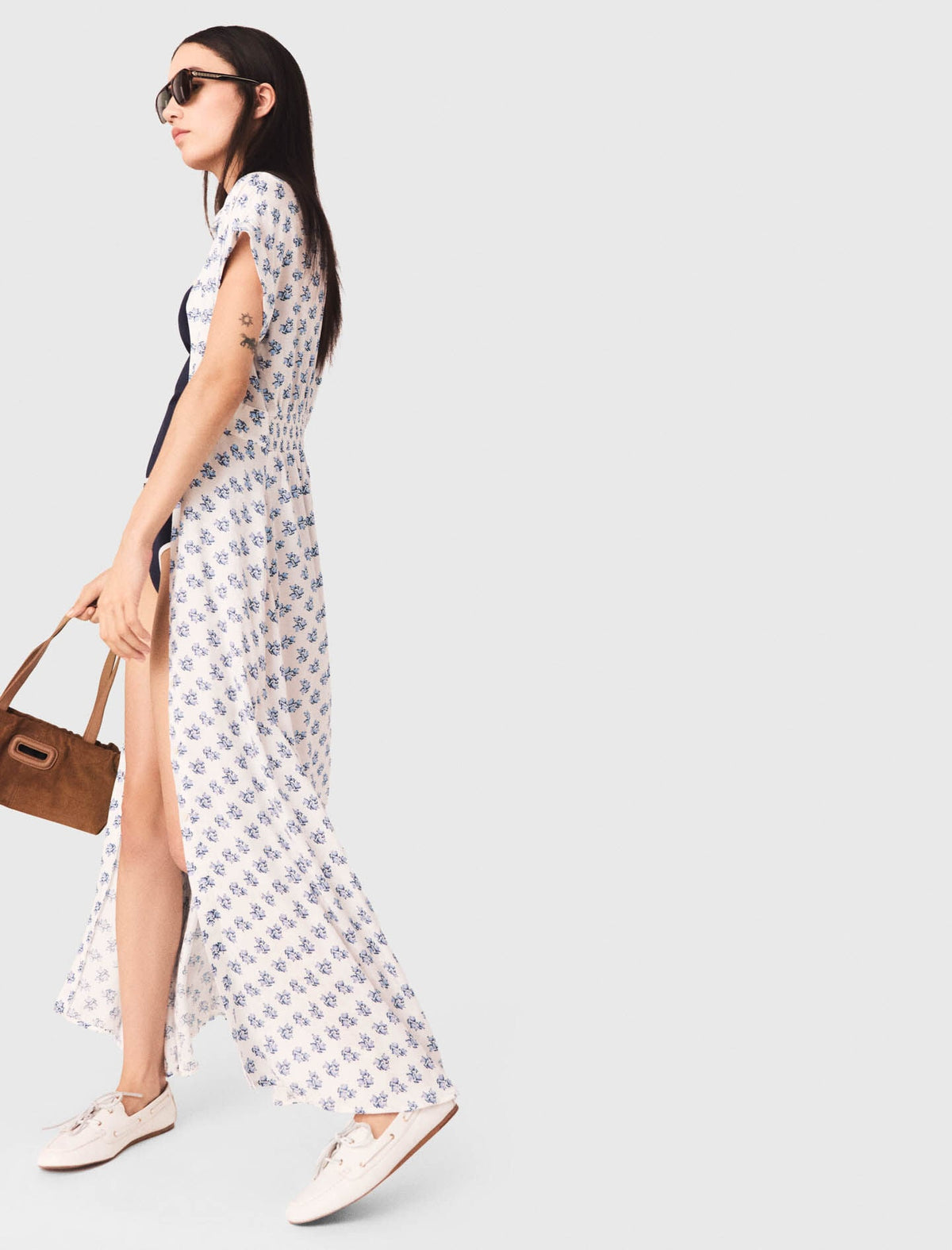 Jacquard print maxi dress | Maje