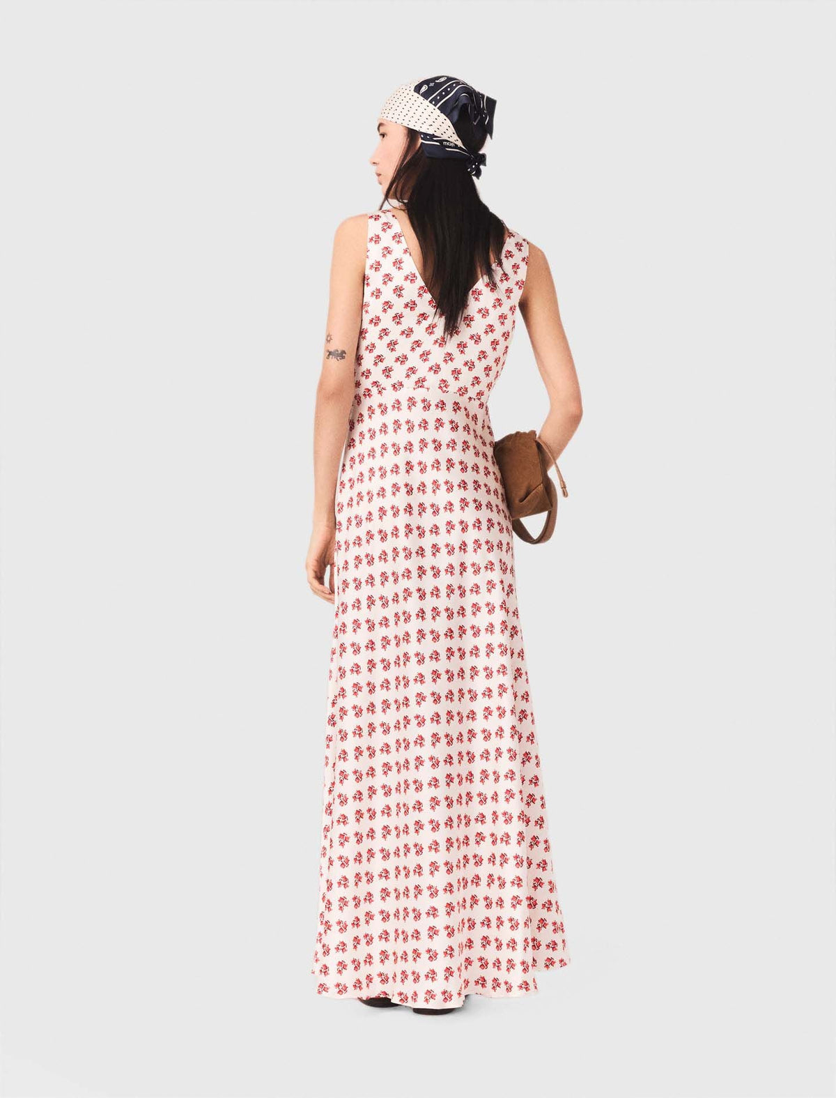 Patterned silk dress | Maje