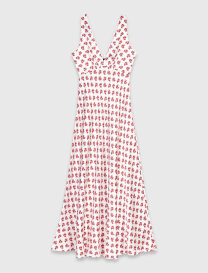 Patterned silk dress | Maje