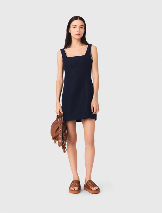 Short linen-blend dress | Maje