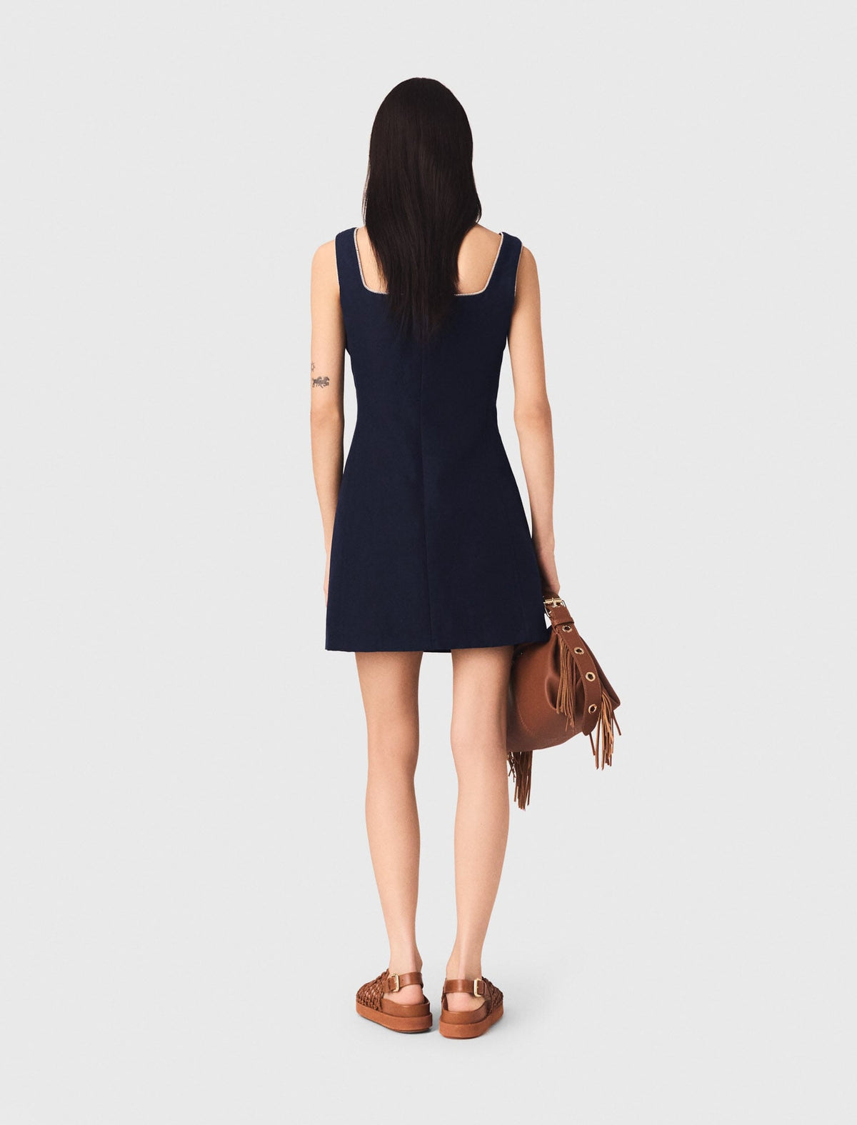 Short linen-blend dress | Maje