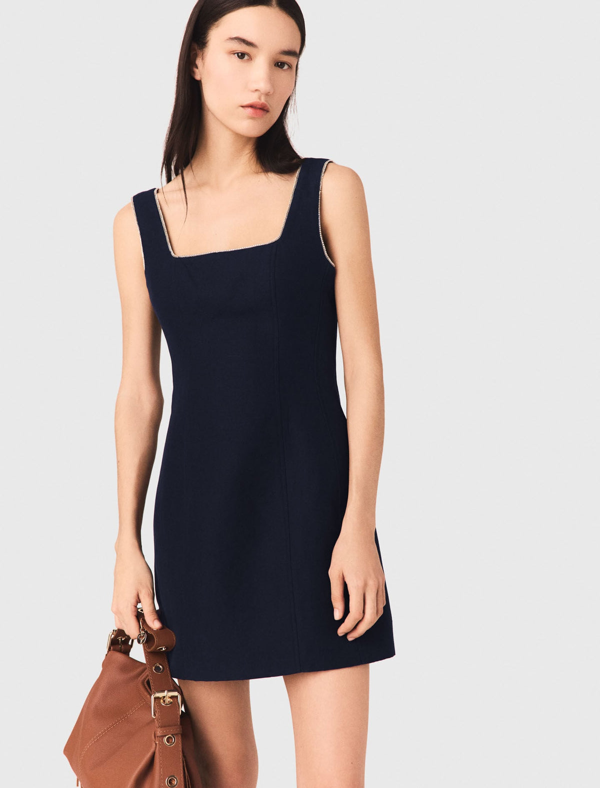 Short linen-blend dress | Maje