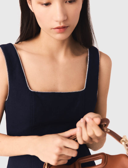 Short linen-blend dress | Maje