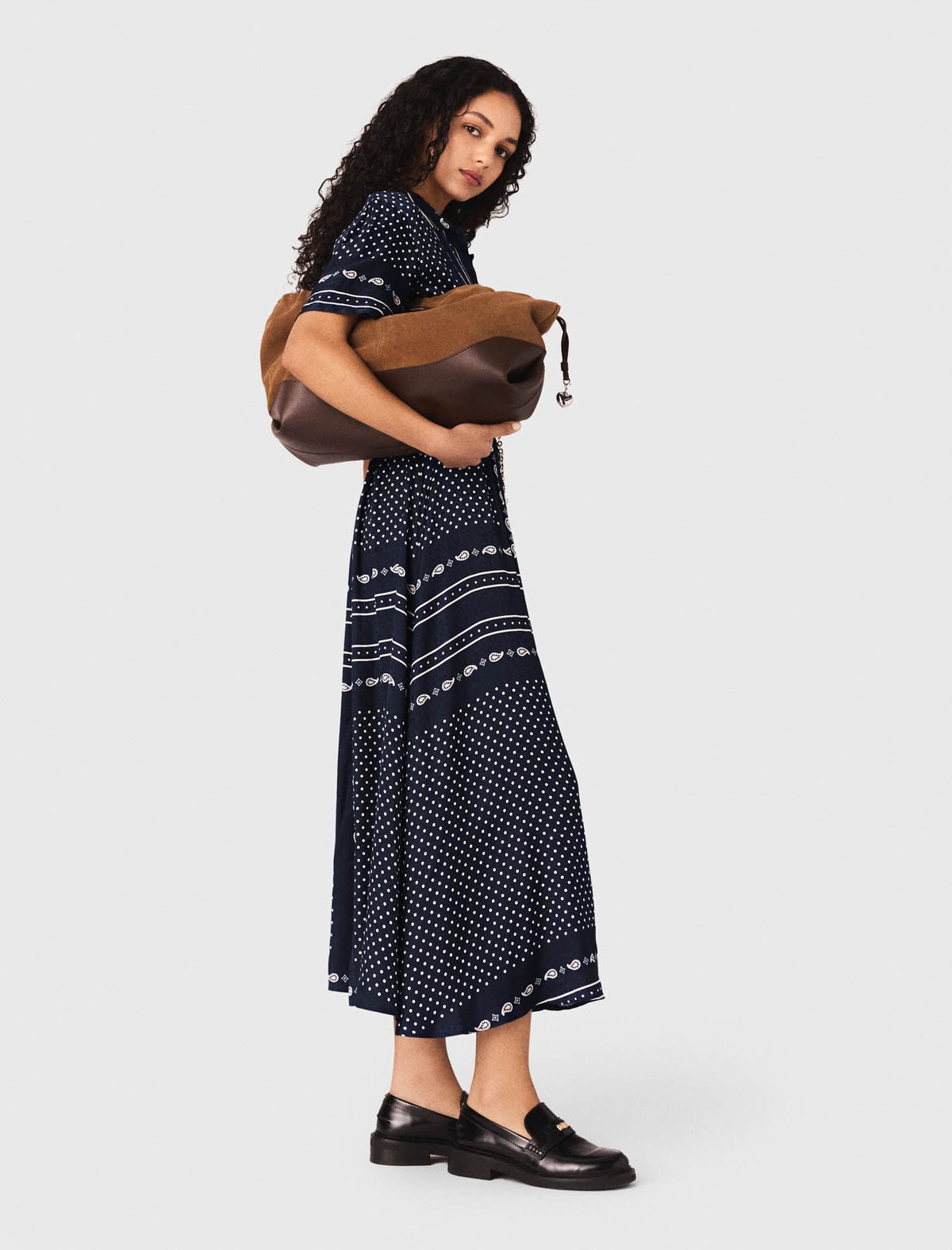 Flowy patterned maxi dress | Maje