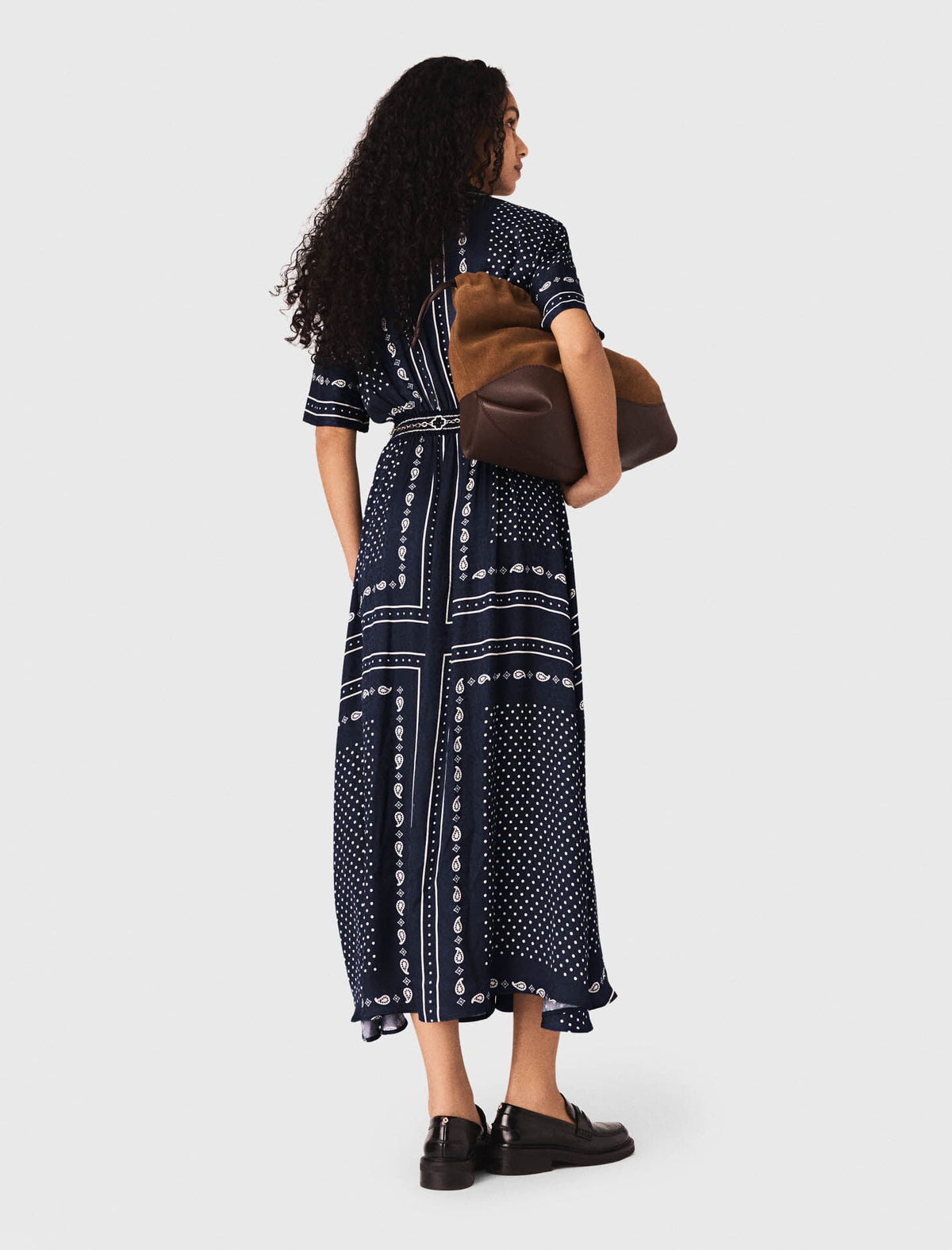 Flowy patterned maxi dress | Maje