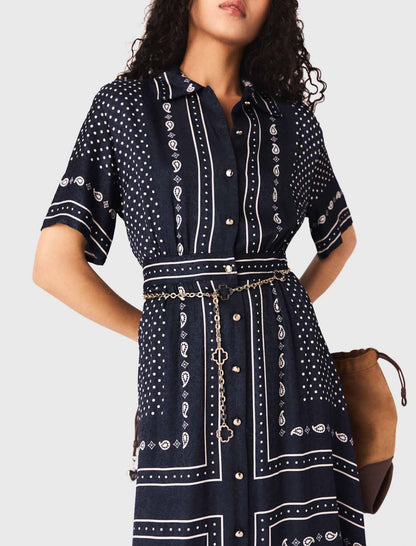 Flowy patterned maxi dress | Maje