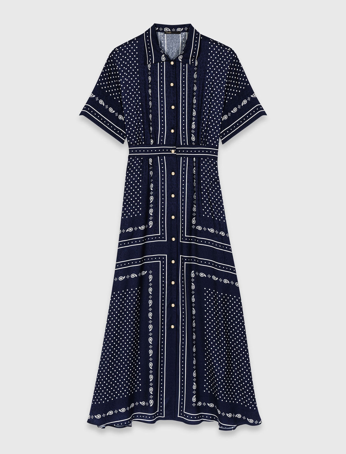 Flowy patterned maxi dress | Maje