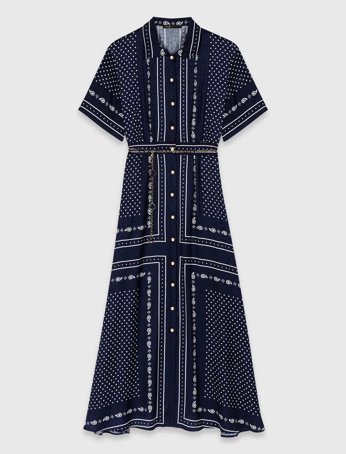 Flowy patterned maxi dress | Maje