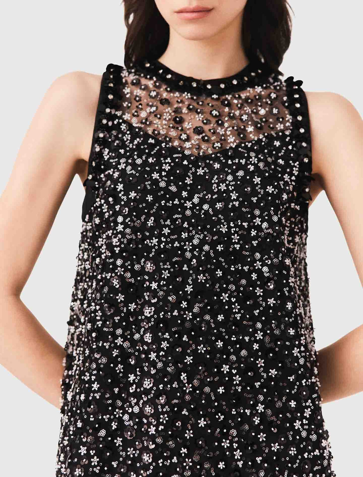 Floral sequin dress | Maje