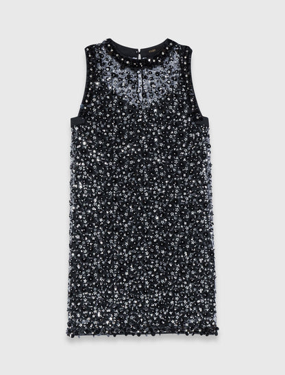 Floral sequin dress | Maje