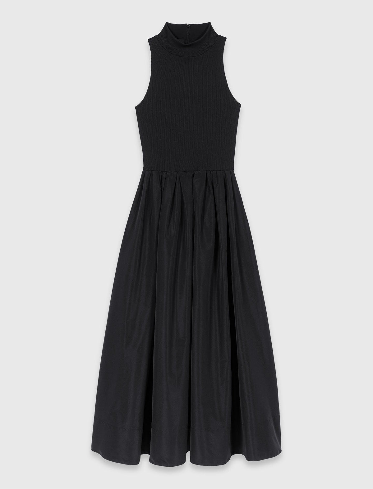 Mixed-material taffeta dress | Maje