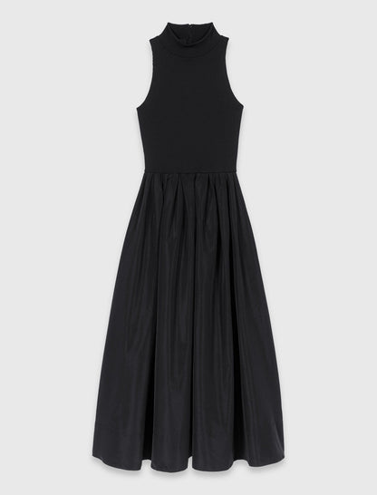 Mixed-material taffeta dress | Maje