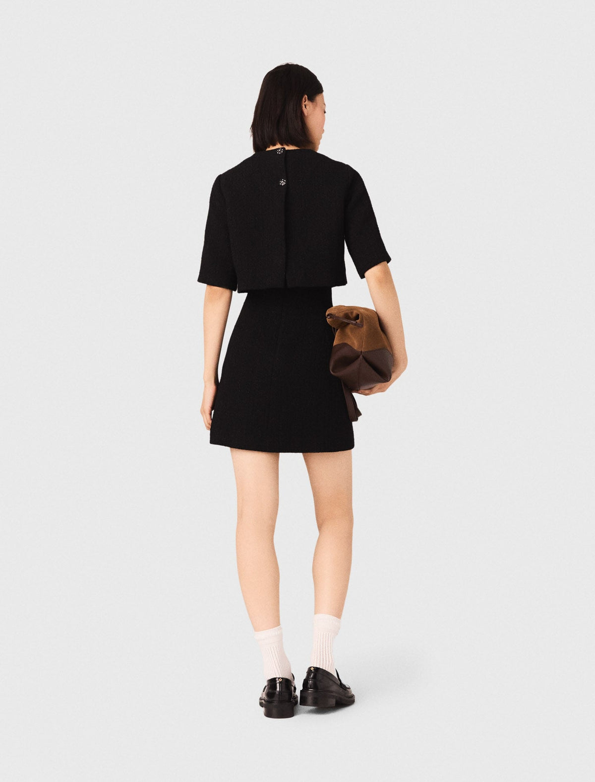 2-in-1 shiny tweed dress | Maje