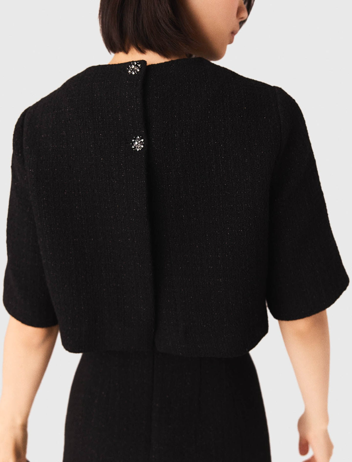 2-in-1 shiny tweed dress | Maje